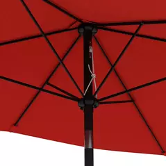 Outsunny 2 x 3 m Rectangular Parasol Umbrella - Red - 9