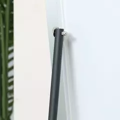 HOMCOM Full Length Mirror Wall-Mounted, 160 x 40 cm Freestanding Rectangle Dressing Mirror for Bedroom, Living Room, Silver Frame - 9