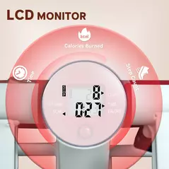 SPORTNOW Mini Stepper Machine, with LCD Monitor, Non-Slip Pedals, Grey - 4