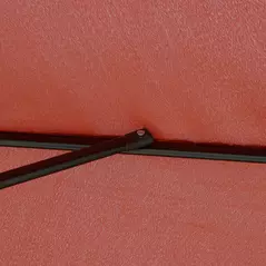 Outsunny 2.7m Patio Parasol Garden Umbrellas Outdoor Sun Shade Table Umbrella with Tilt, Crank, 8 Ribs, Ruffles, Wine Red - 8