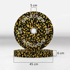 SPORTNOW Olympic Weight Plates with 5cm Holes, for Weight Lifting, 2 x 15KG - 3