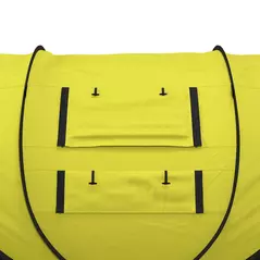 Outsunny 4 Person Pop-up Camping Tent Family Tent with Ground Sheet, 4 Windows and Portable Carry Bag for Beach Outdoor Trip, Yellow - 9