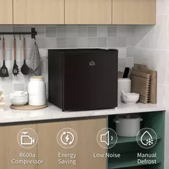 HOMCOM 35L Mini Freezer, -24℃ to -14℃ Temperature - Black - 8