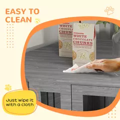 PawHut 2 in 1 Dog Crate Furniture Side Table, with Cushion, 104 x 55 x 63cm - Grey - 7