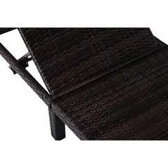 Outsunny Rattan Sun Lounger, 5-Level Adjustable Garden Lounger Recliner with Cushion and Headrest, Outdoor Reclining Sunbed, Steel Frame Garden Chair for Patio, Beach, Terrace, Cream White - 8