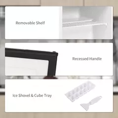 HOMCOM 35L Mini Freezer, -24℃ to -14℃ Temperature - Black - 7