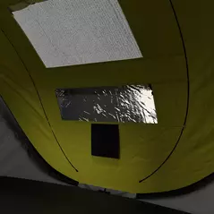 Outsunny 4 Person Pop-up Camping Tent Family Tent with Ground Sheet, 4 Windows and Portable Carry Bag for Beach Outdoor Trip, Yellow - 8