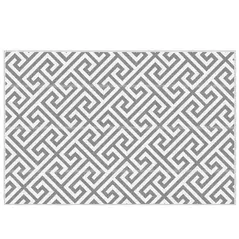 Outsunny Outdoor Rug Reversible Mat Plastic Straw Rug Portable RV Camping Mat for Garden Picnic Indoor, 152x243cm, Light Grey - 1