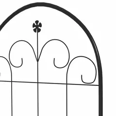 Outsunny Metal Trellis Set of 2, Garden Trellis for Climbing Plants Support Frames, Floral Design - 9