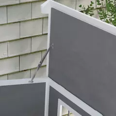 PawHut Wooden Dog Kennel with Removable Floor, Asphalt and Openable Roof, Giant Window for Large Dogs, Charcoal Grey - 9