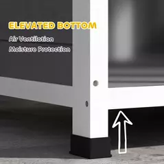 PawHut Wooden Dog Kennel with Removable Floor, Asphalt and Openable Roof, Giant Window for Large Dogs, Charcoal Grey - 6