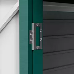 Outsunny 3.7 x 7.9ft Galvanised Steel Shed, with Latched Door and Padlock - Green - 9