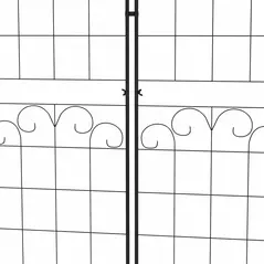 Outsunny Metal Trellis Set of 2, Garden Trellis for Climbing Plants Support Frames, Floral Design - 8