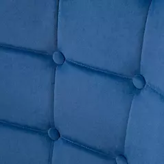 HOMCOM Modern Armchair with Footstool, Upholstered Accent Chair with Ottoman, Steel Legs, Velvet Wingback Chair for Living Room, Bedroom, Home Study, Dark Blue - 8