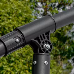 Outsunny 2.7m Garden Banana Parasol Cantilever Umbrella with Crank Handle and Cross Base for Outdoor, Hanging Sun Shade, Black - 8