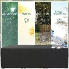 Outsunny 155 x 222cm Waterproof Furniture Cover - Black - 4
