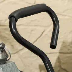 Outsunny 114L Steel Frame Garden Cart Trolley - Black - 9