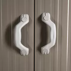 Outsunny 8 x 6 ft Galvanised Garden Shed, Outsoor Metal Storage Shed with Double Doors Window Air Vents for Patio, Lawn, Grey - 8