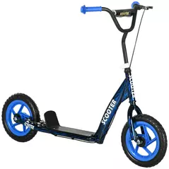 AIYAPLAY Kids Scooter with Adjustable Handlebar, Children's Kick Scooter with Non-slip Footplate, Rear Brake, Kickstand, Blue - 1
