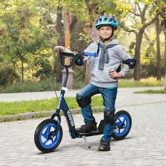 AIYAPLAY Kids Scooter with Adjustable Handlebar, Children's Kick Scooter with Non-slip Footplate, Rear Brake, Kickstand, Blue - 2