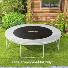 SPORTNOW Trampoline Replacement Mat with Spring Pull Tool, 54 V-Hooks, for 10ft Trampoline using 14cm Springs, Black - 2