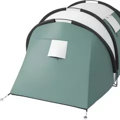 Outsunny Two-Man Tent, with Bedrooms, Living Room and Canopy - Dark Green - 9