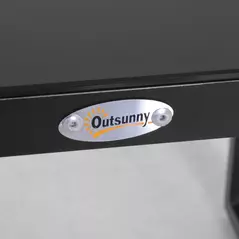 Outsunny 2 Seater Rattan Coffee Set-Black - 7