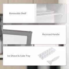 HOMCOM 35L Mini Freezer, -24℃ to -14℃ Temperature - Grey - 7