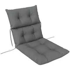Outsunny 115 x 56cm Rocking Chair Padded Seat Cushion - Light Grey - 1