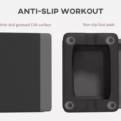 SPORTNOW Adjustable Fitness Stepper, with Non-Slip Surface, for Home, Gym, Office Workout, Grey - 5