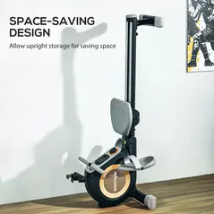 SPORTNOW Rowing Machine, 16-Level Magnetic Rower Machine with LCD Monitor and Phone Holder, Black - 5