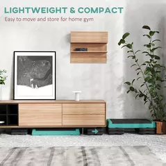 SPORTNOW Adjustable Fitness Stepper, with Non-Slip Surface, for Home, Gym, Office Workout, Green - 6