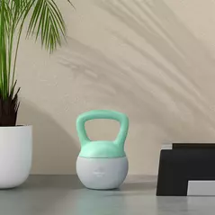 SPORTNOW 6KG Soft Kettlebell, Kettlebell with Non-Slip Handle for Home Gym, Weight Lifting, Strength Training, Green/Grey - 7