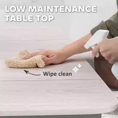 Outsunny Garden Table, Outdoor Dining Table for 6 People, 160 x 90 x 74 cm, with Rust Resistant Metal Frame, WPC Top, for Balcony, Terrace, Light Grey - 6