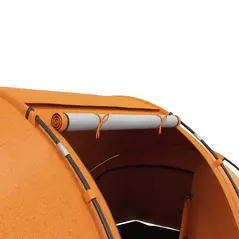 Outsunny 4-6 Man Camping Tent with Living Area and 2 Bedrooms, Hiking Sun Shelter, UV Protection Tunnel Tent, Orange - 8