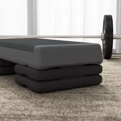 SPORTNOW Adjustable Fitness Stepper, with Non-Slip Surface, for Home, Gym, Office Workout, Grey - 8