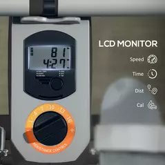 SPORTNOW Rowing Machine, 16-Level Magnetic Rower Machine with LCD Monitor and Phone Holder, Black - 7