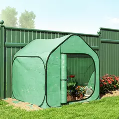 Outsunny 150 x 148cm Pop-Up Greenhouse - Green - 9