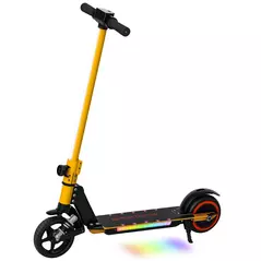 SPORTNOW Folding Electric Scooter for Kids, with Dual Brakes, Front Suspension, LED Colourful Lights - 1