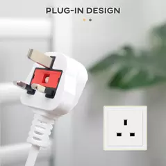 HOMCOM Electric Towel Warmer, 6 Bar Aluminum Heated Towel Rail, Wall Mounted & Free Standing Towel Drying Rack for Bathroom, Plug-in, Silver - 7