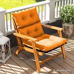Outsunny 115 x 56cm Rocking Chair Padded Seat Cushion - Orange - 2