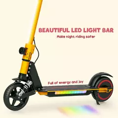SPORTNOW Folding Electric Scooter for Kids, with Dual Brakes, Front Suspension, LED Colourful Lights - 6