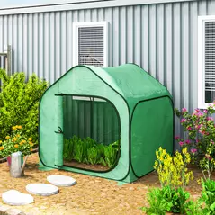 Outsunny 150 x 148cm Pop-Up Greenhouse - Green - 2