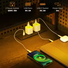 HOMCOM Computer Desk with Power Outlets and LED Lights, Home Office Desk with Monitor Stand, 2 CPU Stands and Storage Shelves, Study Table Gaming Desk with Hutch, Black - 4