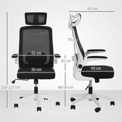 HOMCOM Multi-Adjust Office Chair - Black - 3