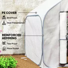 Outsunny 150 x 148cm Pop-Up Greenhouse - White - 5