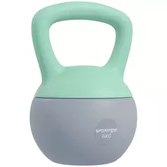 SPORTNOW 6KG Soft Kettlebell, Kettlebell with Non-Slip Handle for Home Gym, Weight Lifting, Strength Training, Green/Grey - 1