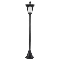 Outsunny Outdoor Garden Solar Post Lamp Sensor Dimmable LED Lantern Bollard Pathway 1.6M Tall – Black - 8