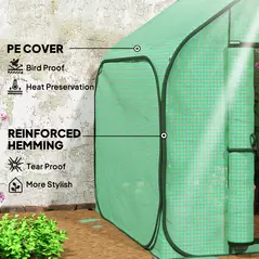 Outsunny 150 x 148cm Pop-Up Greenhouse - Green - 5