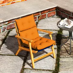 Outsunny 115 x 56cm Rocking Chair Padded Seat Cushion - Orange - 8